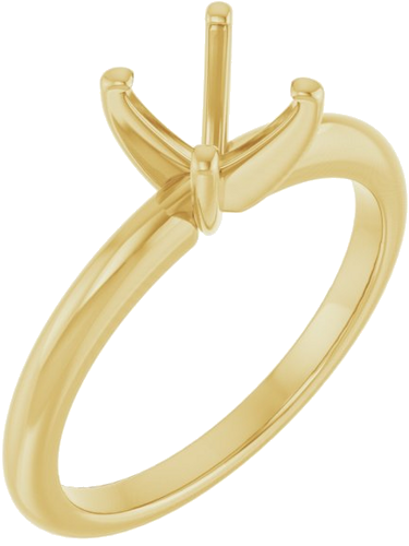 Sužadėtuvių Žiedas „Solitaire“ 585 Geltonojo Aukso Round 6.5mm (1)