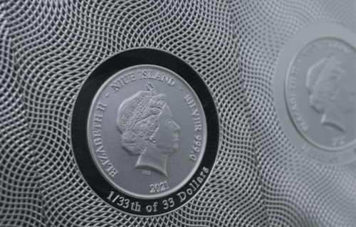 1 kg Mikelandželo Siksta kapela 2021 Jaunais 33 x 1 USD Proof sudraba .999 monētu komplekts (3)