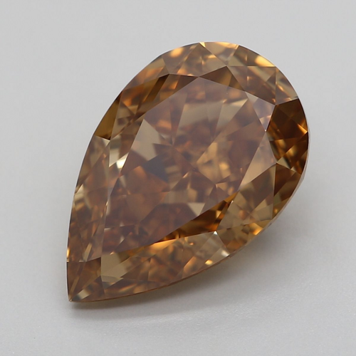 3.57 carat Fancy Deep Orange Brown Orange-IF Natūralus Pear Deimantas (1)