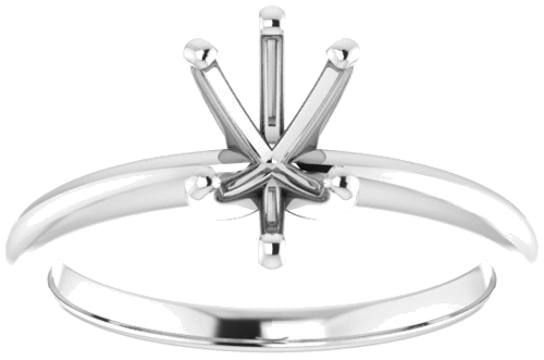 14K White  8x6 mm Pear Solitaire Engagement Ring Mounting (3)