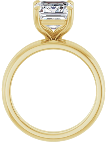 14K Yellow 10x8 mm Emerald Solitaire Engagement Ring Mounting (6)