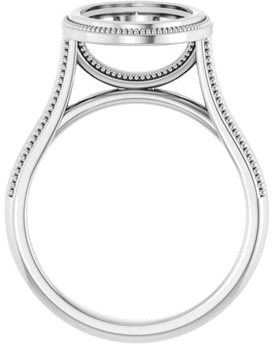 Sužadėtuvių Žiedas „Solitaire“ 585 Baltojo Aukso Oval 11mm x 9mm (1)