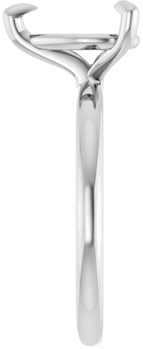 14K White  10x7 mm Pear Solitaire Engagement Ring Mounting (4)