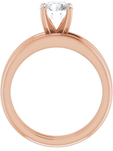 Sužadėtuvių Žiedas „Solitaire“ 585 Rožinis Aukso Round 6.5mm (7)