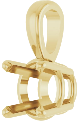 14K Yellow 5.5 mm Round 4-Prong Pendant Mounting (2)
