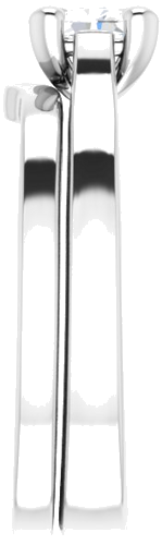 Sužadėtuvių Žiedas „Solitaire“ 585 Baltojo Aukso Oval 6mm x 4mm (9)