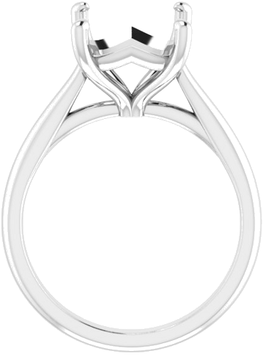 Sužadėtuvių Žiedas „Solitaire“ 585 Baltojo Aukso Emerald 11mm x 9mm (2)