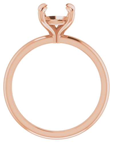 Sužadėtuvių Žiedas „Solitaire“ 585 Rožinis Aukso Round 7.4mm (2)