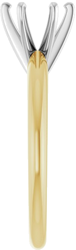 Sužadėtuvių Žiedas „Solitaire“ 750 Geltonojo Aukso Ir 950 Platinos Round 6mm x 6.6mm (4)