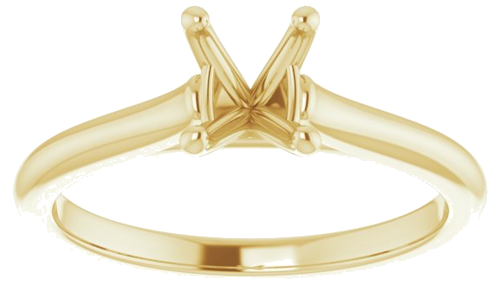 14K Yellow 7x5 mm Oval Solitaire Engagement Ring Mounting (3)