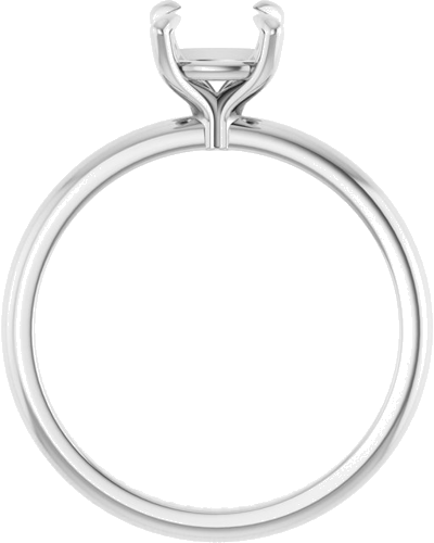 Sužadėtuvių Žiedas „Solitaire“ 585 Baltojo Aukso Cushion 6mm (2)