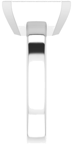 14K White 10x8 mm Emerald Solitaire Engagement Ring Mounting (4)