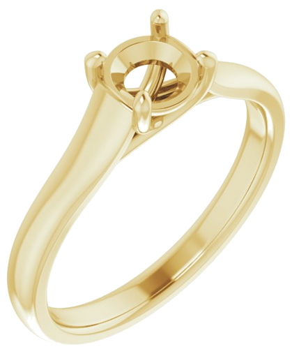 14K Yellow 5.5 mm Round Solitaire Engagement Ring Mounting (1)