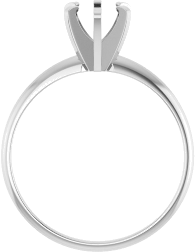 14K White 5.7-6.0 mm Round 6-Prong Solitaire Engagement Ring Mounting (2)