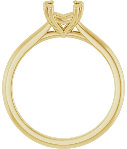 Sužadėtuvių Žiedas „Solitaire“ 585 Geltonojo Aukso Square 5.5mm (2)