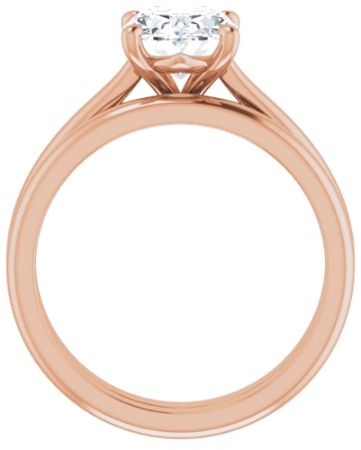 14K Rose 9x7 mm Oval Solitaire Engagement Ring Mounting (7)