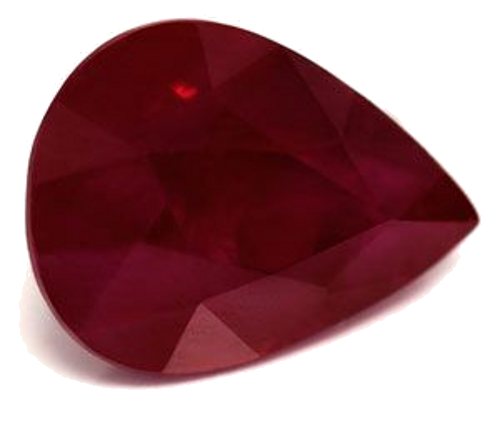 2.06 carat RED Pear Rubinas (1)