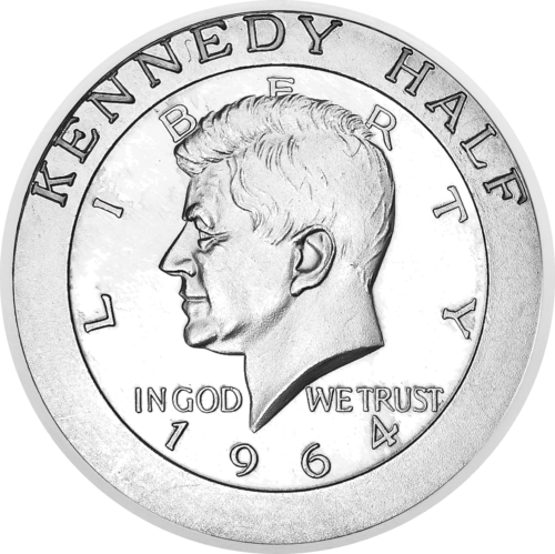 1 oz Kenedis JAV sidabrinė moneta (1)