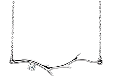 14K White 1-Stone Family Branch 16-18  Necklace Mounting (3)