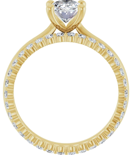 Sužadėtuvių Žiedas „Solitaire“ 585 Geltonojo Aukso Oval 8mm x 6mm (7)