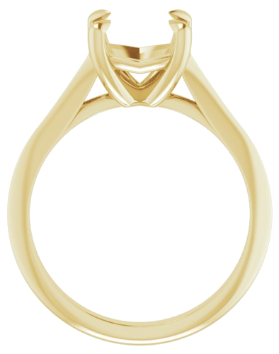 Sužadėtuvių Žiedas „Solitaire“ 585 Geltonojo Aukso Cushion 8mm (2)