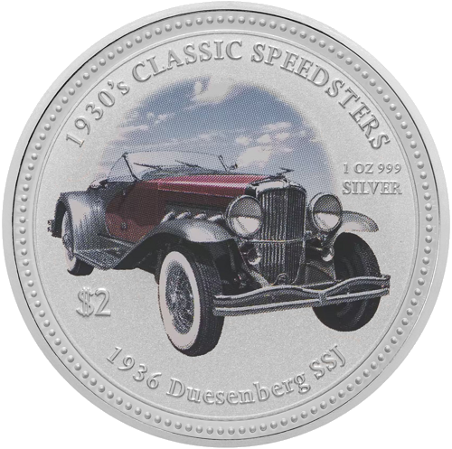 1 oz Duesenberg SSJ 2012 Kuko Salos sidabrinė moneta (1)