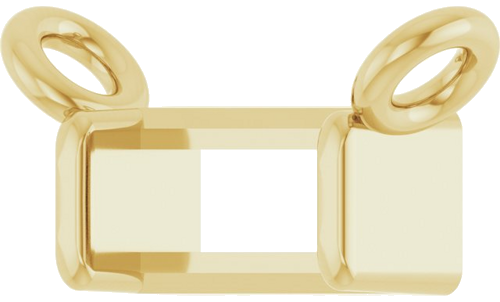 Pakabukas „Solitaire Channel-Set“ 417 Geltonojo Aukso Straight Baguette 4mm x 2mm (2)