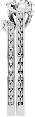 14K White 6.5 mm Round Solitaire Engagement Ring Mounting (9)