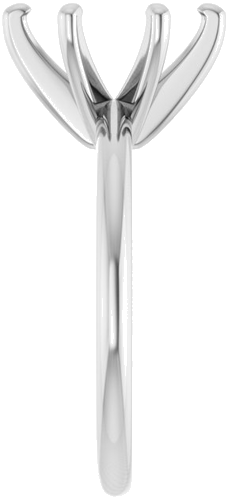 Sužadėtuvių Žiedas „Solitaire“ 585 Baltojo Aukso Oval 10mm x 8mm (4)