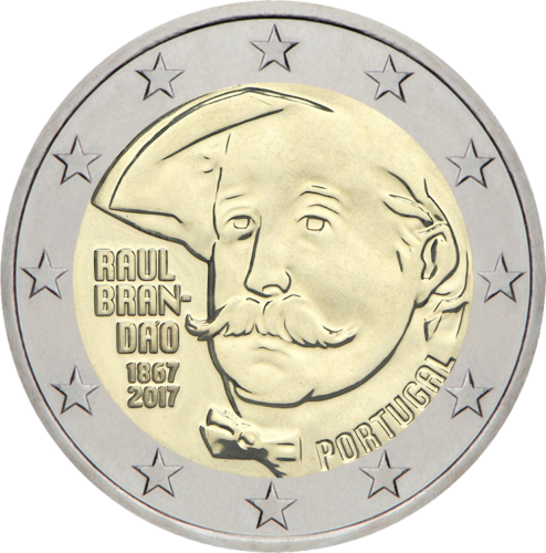 2017 Portugal Raul Bran-Dao 2 euro coin (1)