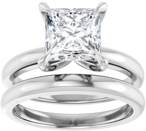 Sužadėtuvių Žiedas „Solitaire“ 950 Platinos Square 7mm (8)