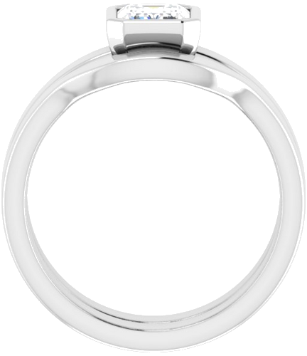 Sužadėtuvių Žiedas „Solitaire“ 417 Baltojo Aukso Emerald 7mm x 5mm (7)