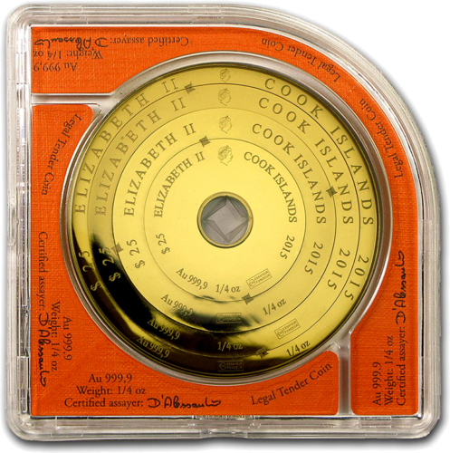 1 oz Армиллярная сфера 2015 Острова Кука золотая монета Valcambi (4)