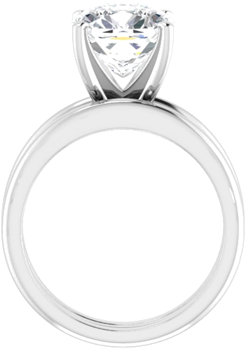 Sužadėtuvių Žiedas „Solitaire“ 585 Baltojo Aukso Cushion 9mm (7)