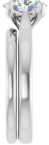 10K White 8x6 mm Oval Engagement Ring Mounting (9)