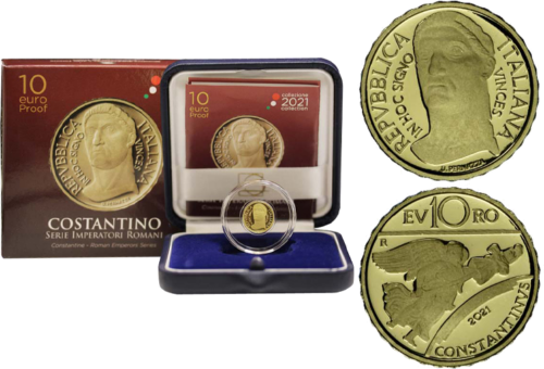 3 g Constantine (Roman emperors) 2021 Italy 10 euro gold coin (3)