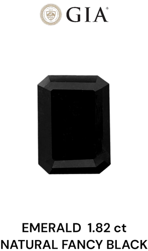 1.82 carat Fancy Black-VVS2 Natūralus Emerald Deimantas (1)
