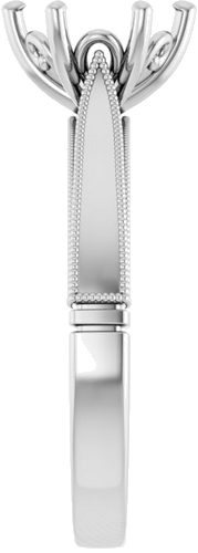 Sužadėtuvių Žiedas „Solitaire“ 585 Baltojo Aukso Round 8mm (4)