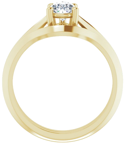 14K Yellow 7x5 mm Pear Solitaire Engagement Ring Mounting (7)
