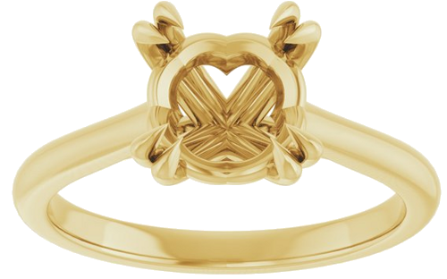 Sužadėtuvių Žiedas „Solitaire“ 750 Geltonojo Aukso Round 8.2mm (3)