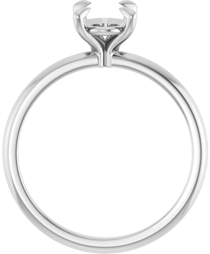 10K White  8x6 mm Oval Solitaire Engagement Ring Mounting (2)