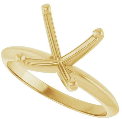 Sužadėtuvių Žiedas „Light Solitaire“ 585 Geltonojo Aukso Round 10.2mm x 10.6mm (5)