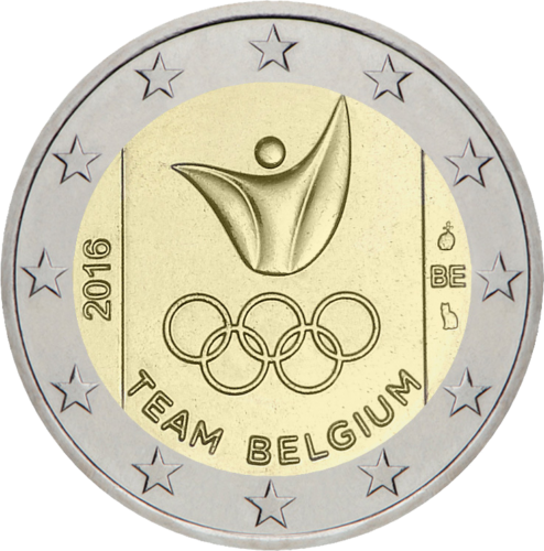 2016 Belgium Olympic games 2 euro coin (2)