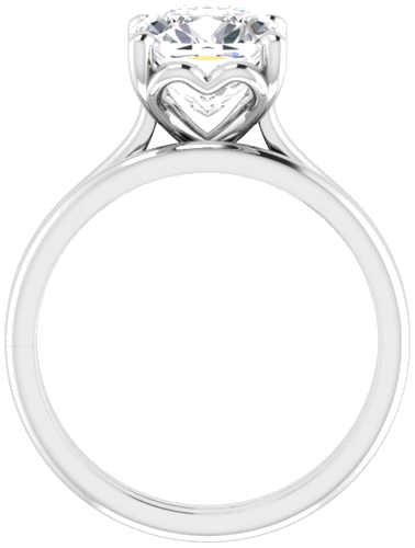 Sužadėtuvių Žiedas „Solitaire“ 585 Baltojo Aukso Cushion 8mm (7)