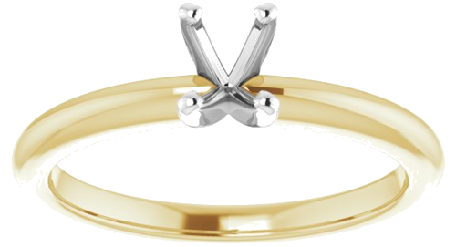 Sužadėtuvių Žiedas „Solitaire“ 585 Baltojo Ir Geltonojo Aukso Oval 6mm x 4mm (3)