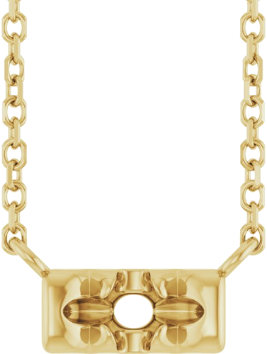 Pakabukas „French-Set Family Bar“ 585 Geltonojo Aukso Round 3mm (1)