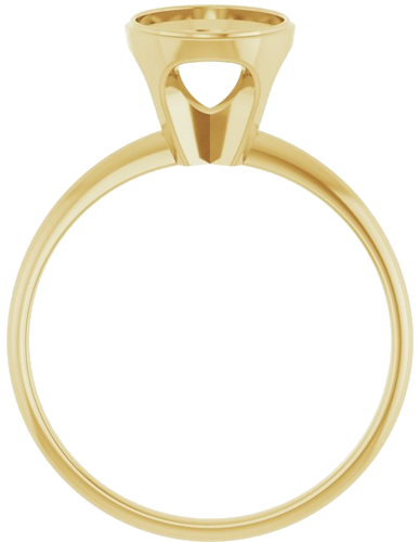 Sužadėtuvių Žiedas „Solitaire“ 585 Geltonojo Aukso Oval 9mm x 7mm (2)