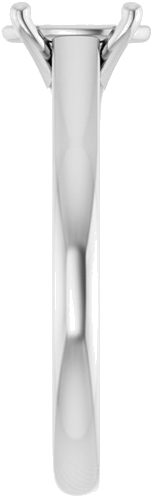 14K White 8x6 mm Oval Solitaire Engagement Ring Mounting (4)