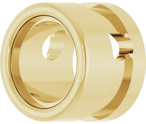 14K Yellow 4.8 mm Round Bezel-Set Slide Pendant Mounting (2)