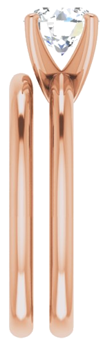 14K Rose  6.5 mm Round Solitaire Engagement Ring Mounting (9)